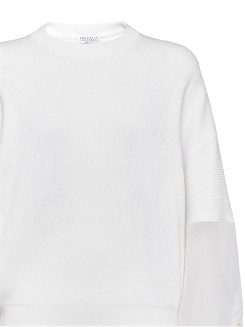 White cotton fine top Brunello Cucinelli | M19196200C159